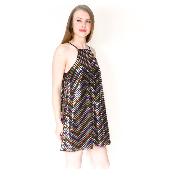 AMANDA UPRICHARD Halette Sequin Shift Mini Dress - Picture 5 of 6